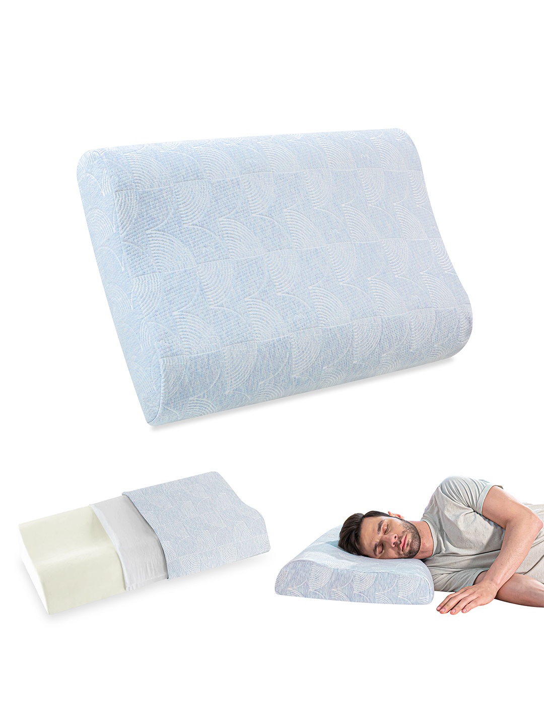 

The White Willow White Cervical Contour Memory Foam Bed Pillow