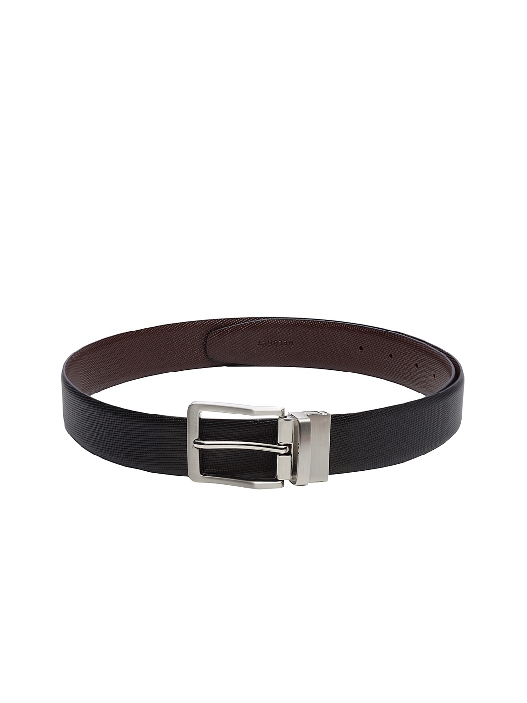 

WELBAWT Men Black & Brown Solid Leather Reversible Belt