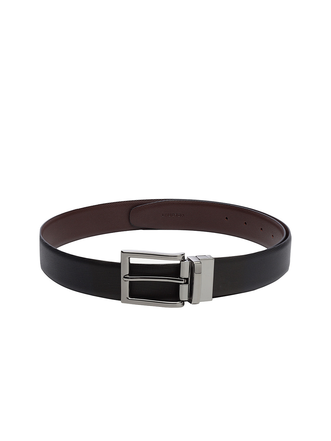 

WELBAWT Men Black & Brown Solid Leather Reversible Belt