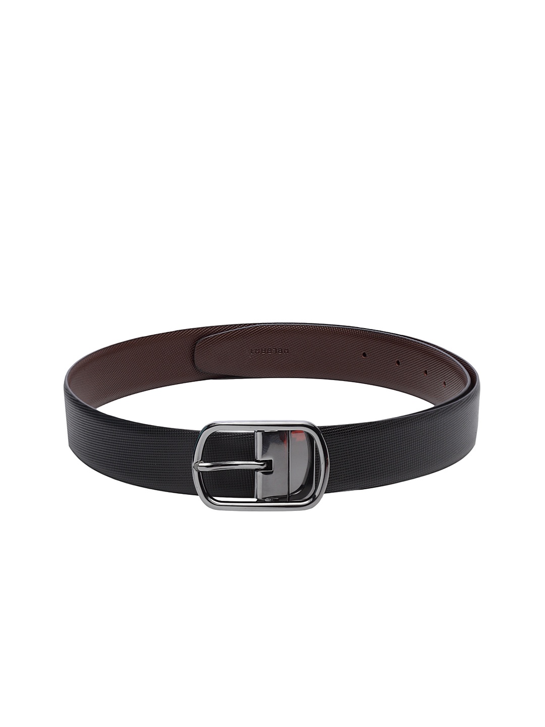 

WELBAWT Men Black & Brown Textured Belt