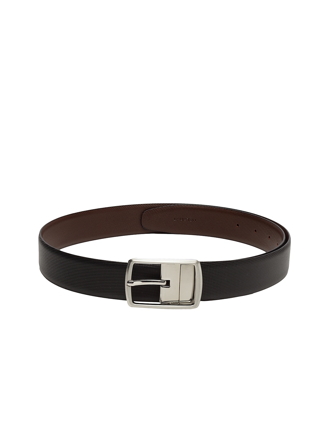 

WELBAWT Men Black & Brown Textured Belt
