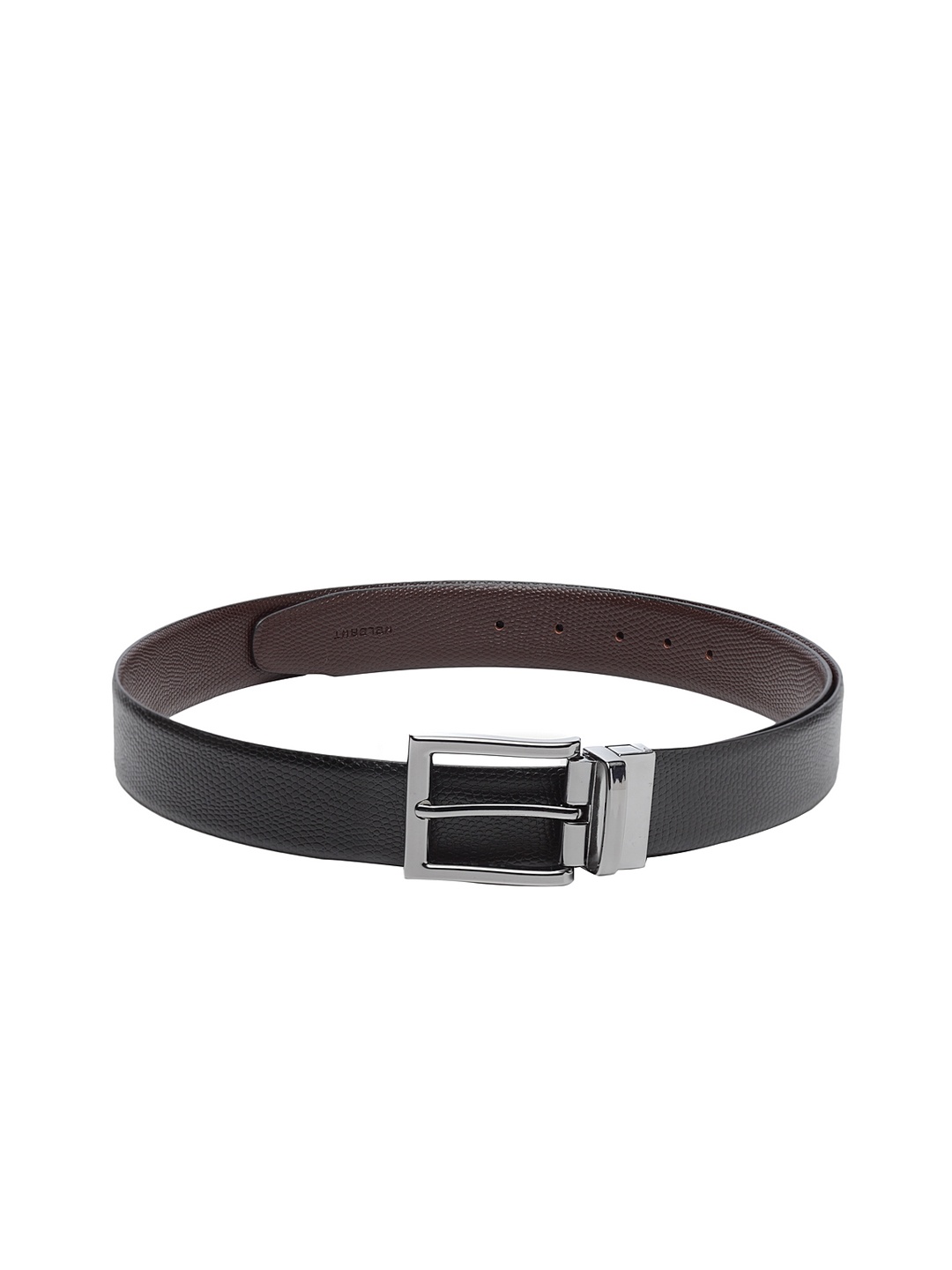 

WELBAWT Men Black & Brown Textured Belt