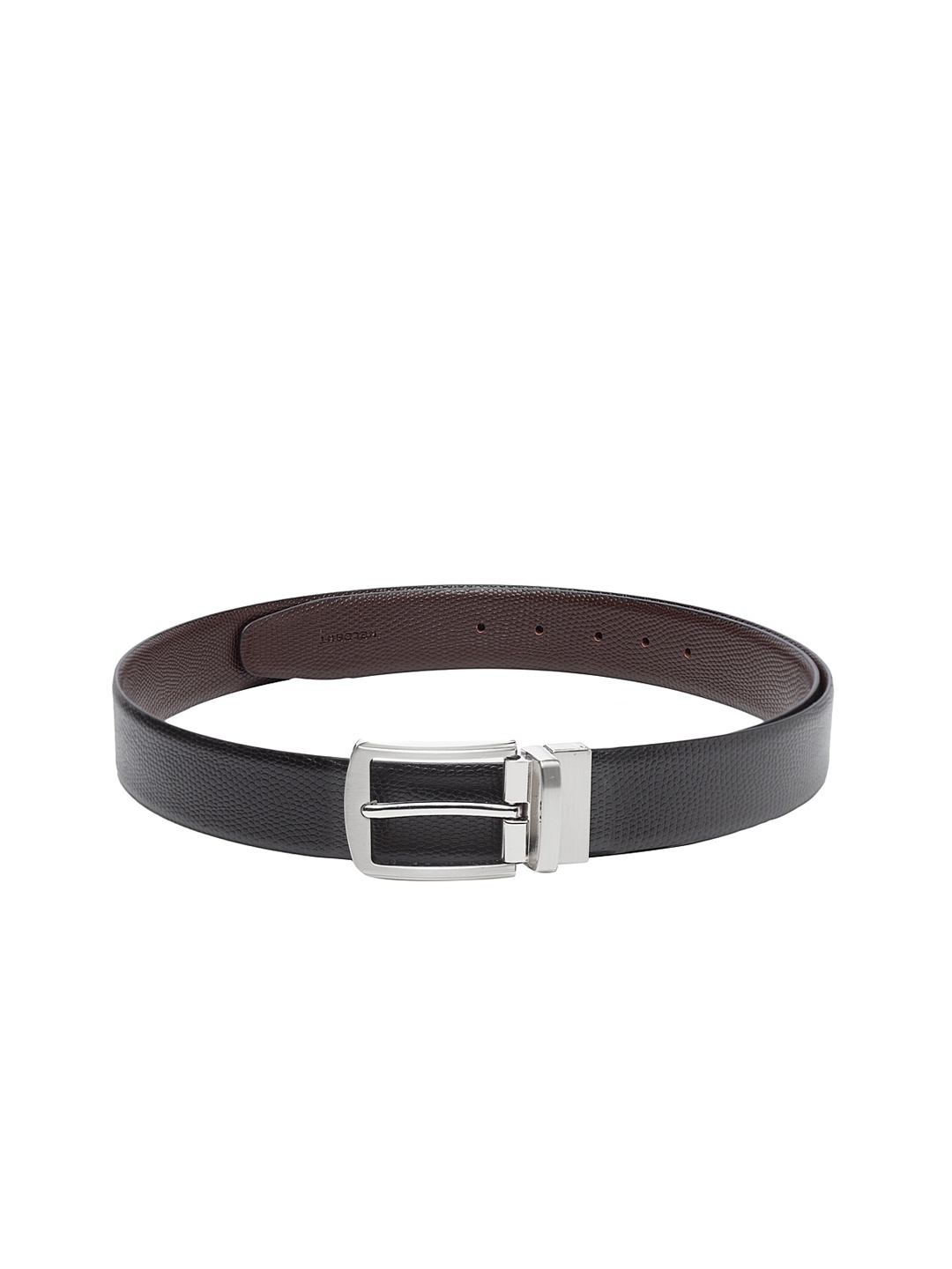 

WELBAWT Men Black & Brown Textured Belt