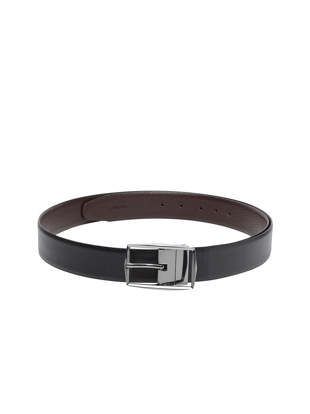 

WELBAWT Men Black & Brown Textured Belt