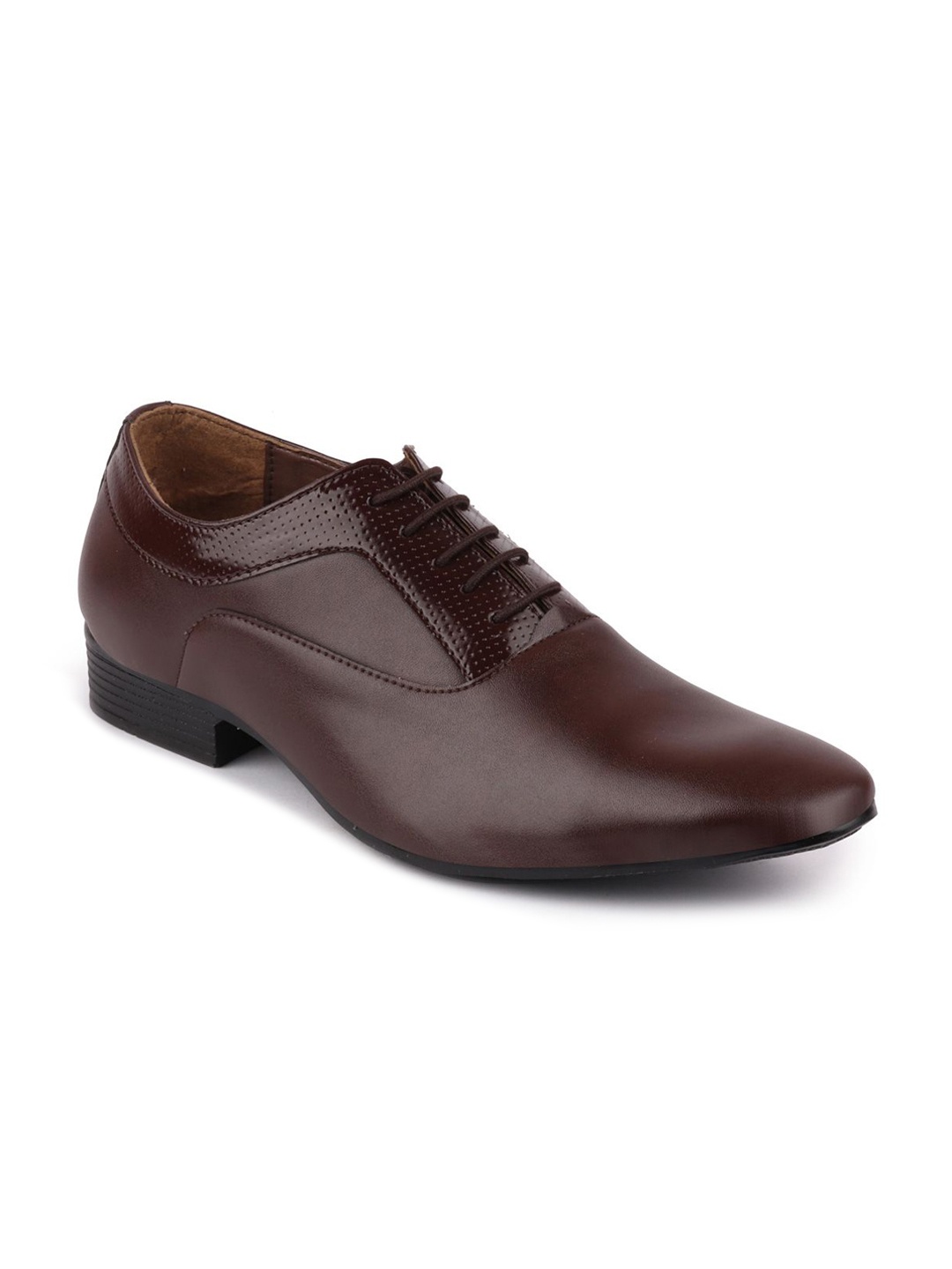 

FAUSTO Men Brown Solid Formal Oxfords
