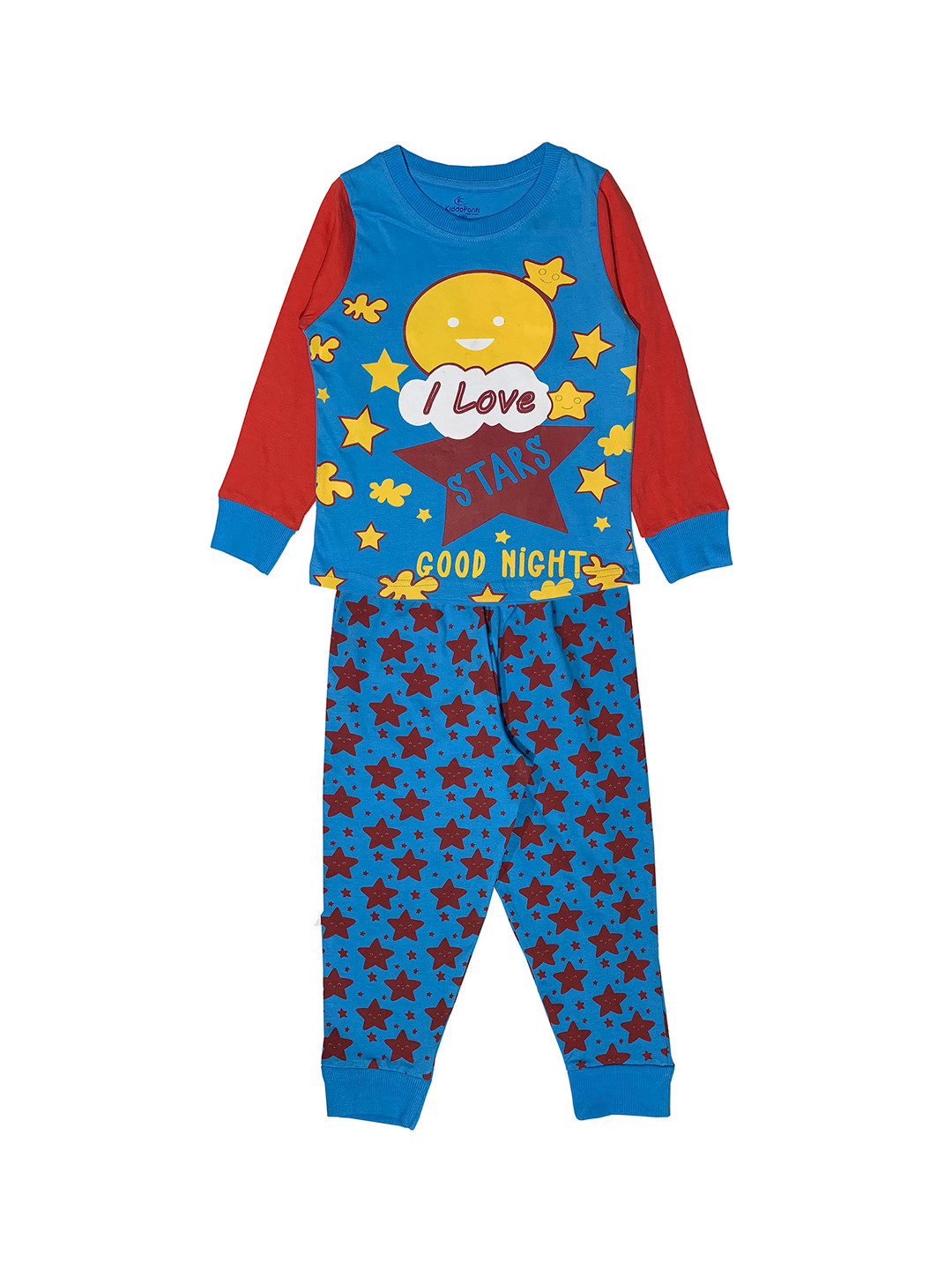 

KiddoPanti Boys Blue & Red Printed Night suit