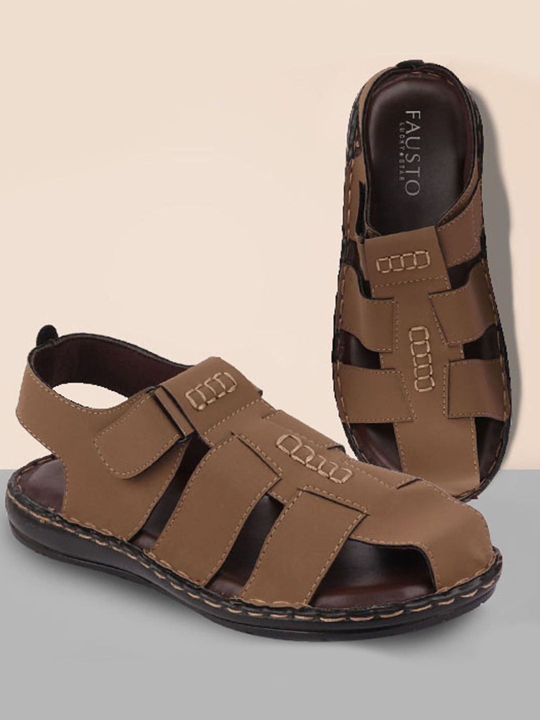 

FAUSTO Men Brown Sandals