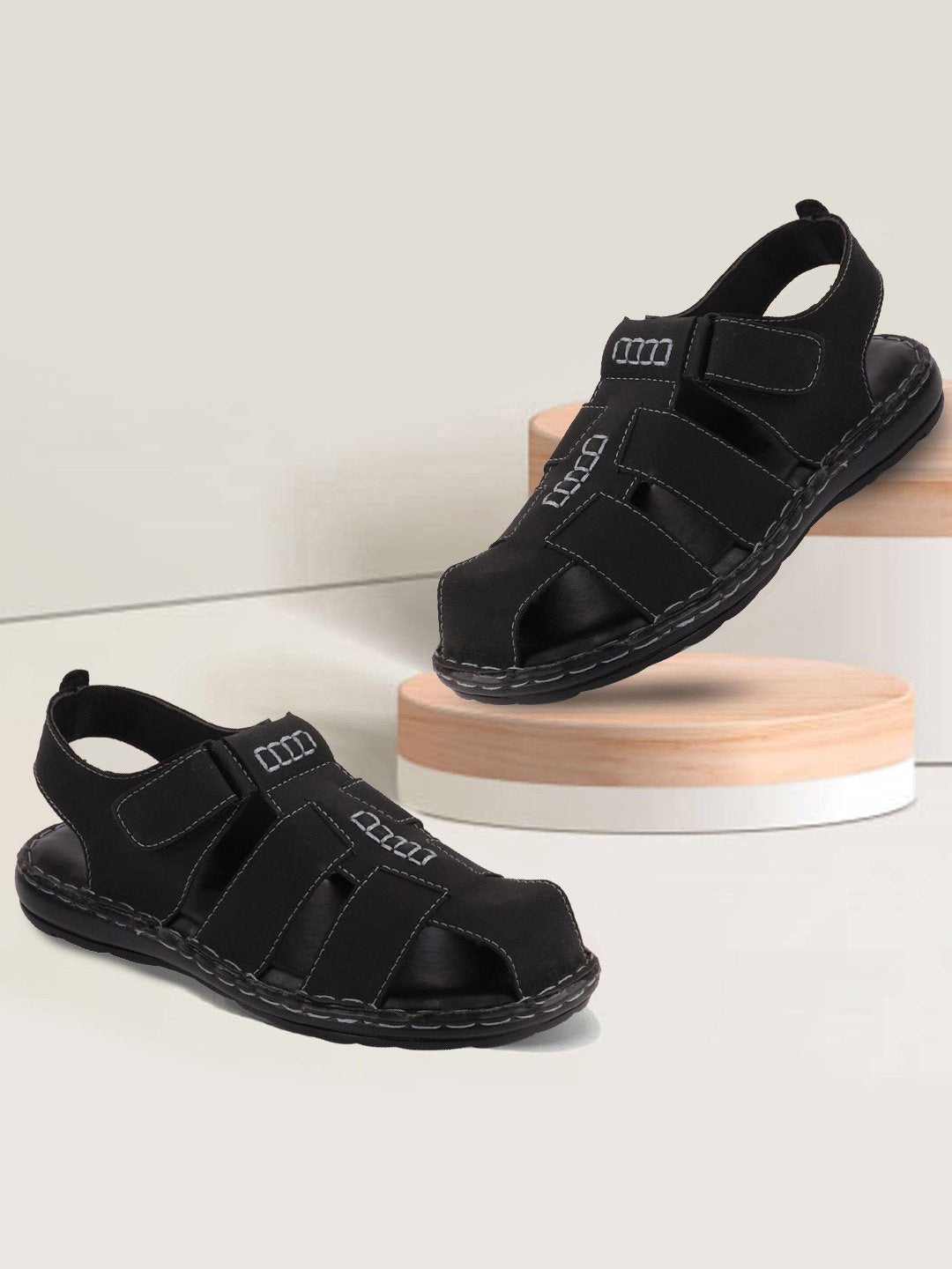 

FAUSTO Men Black Sandals