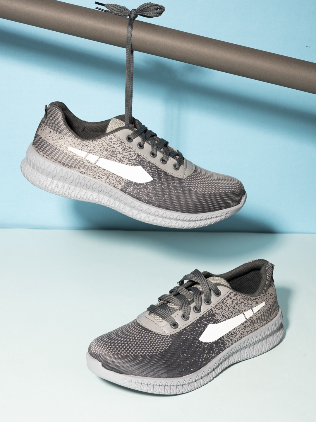 

Walkstyle By El Paso Men Grey Mesh Running Shoes