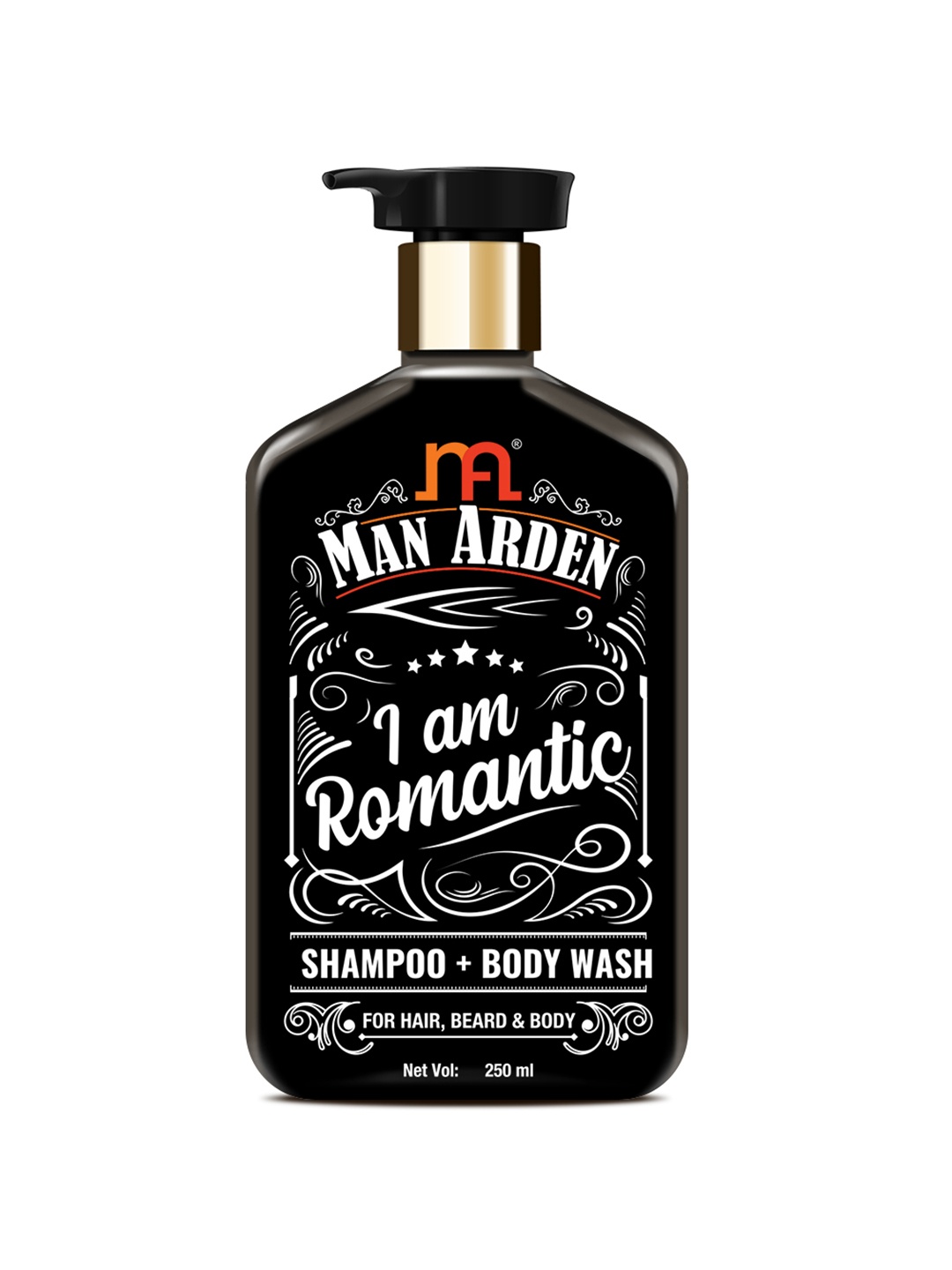 

Man Arden I Am Romantic Shampoo & Body Wash 250 ml, Black