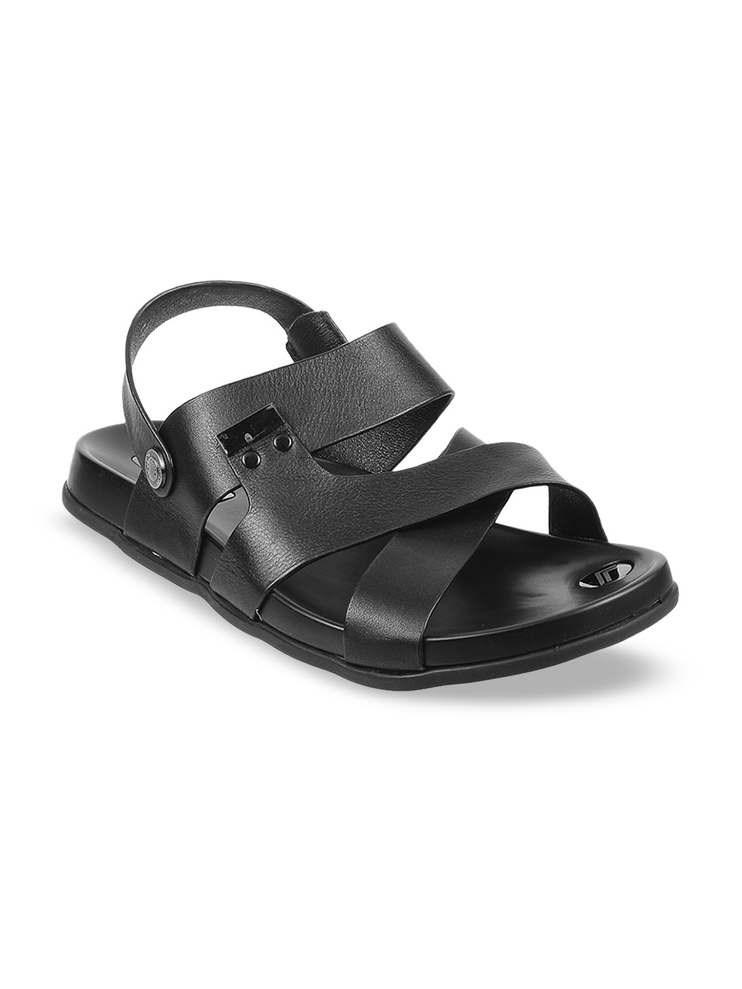 

Metro Men Black Comfort Sandals