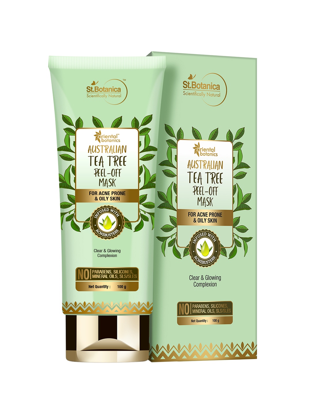 

Oriental Botanics Unisex Australian Tea Tree Peel Off Mask 100gm, Green