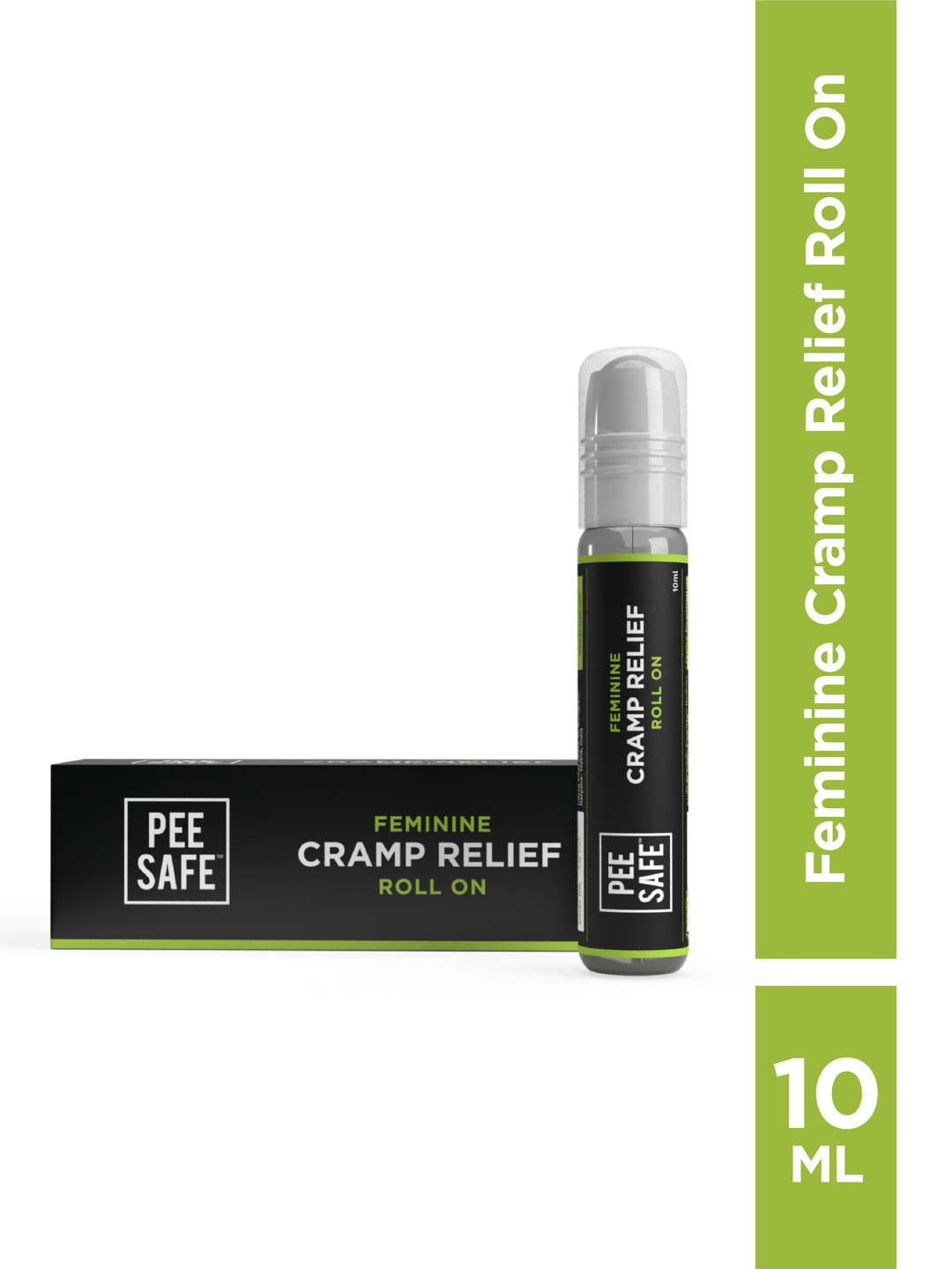 

PEESAFE Feminine Cramp Relief Roll On for Period Pain - 10 ml, Black