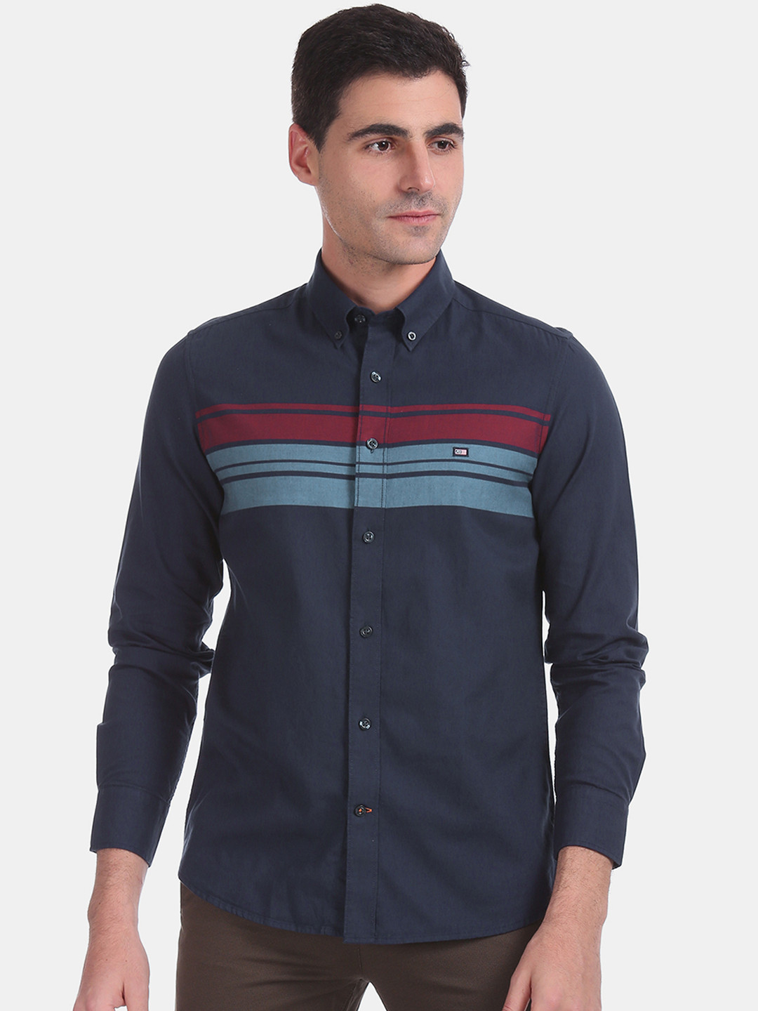 

Arrow Sport Men Blue Slim Fit Striped Casual Shirt