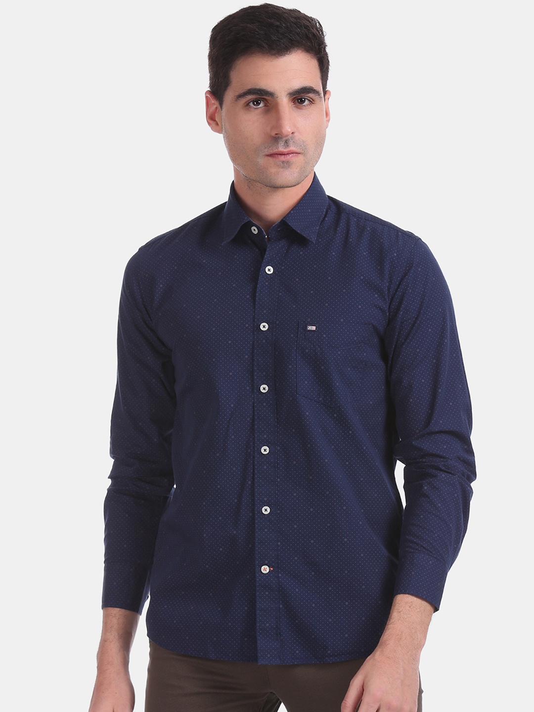 

Arrow Men Blue Regular Fit Printed Casual Shirt
