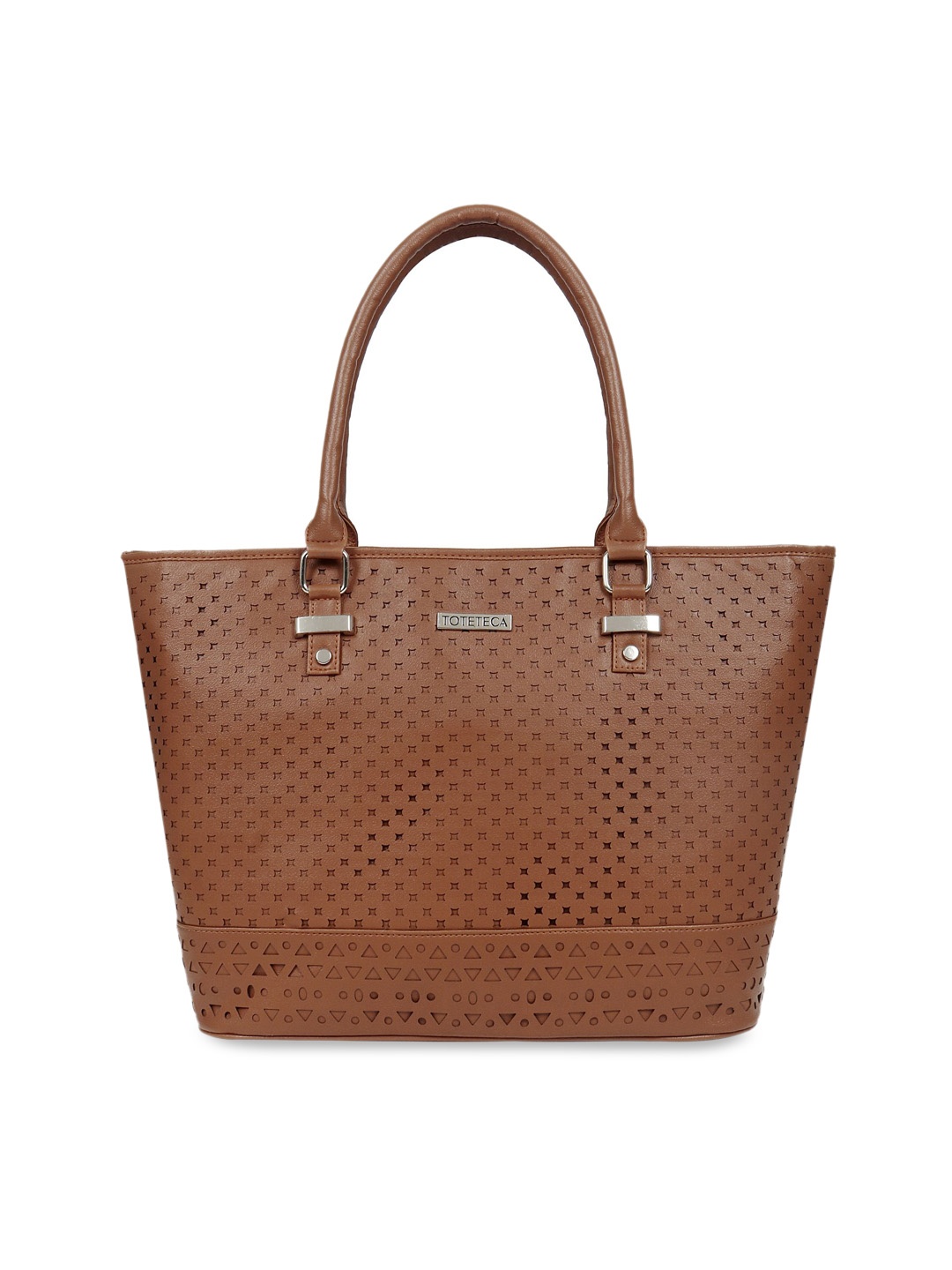 

Toteteca Tan Brown Textured Shoulder Bag