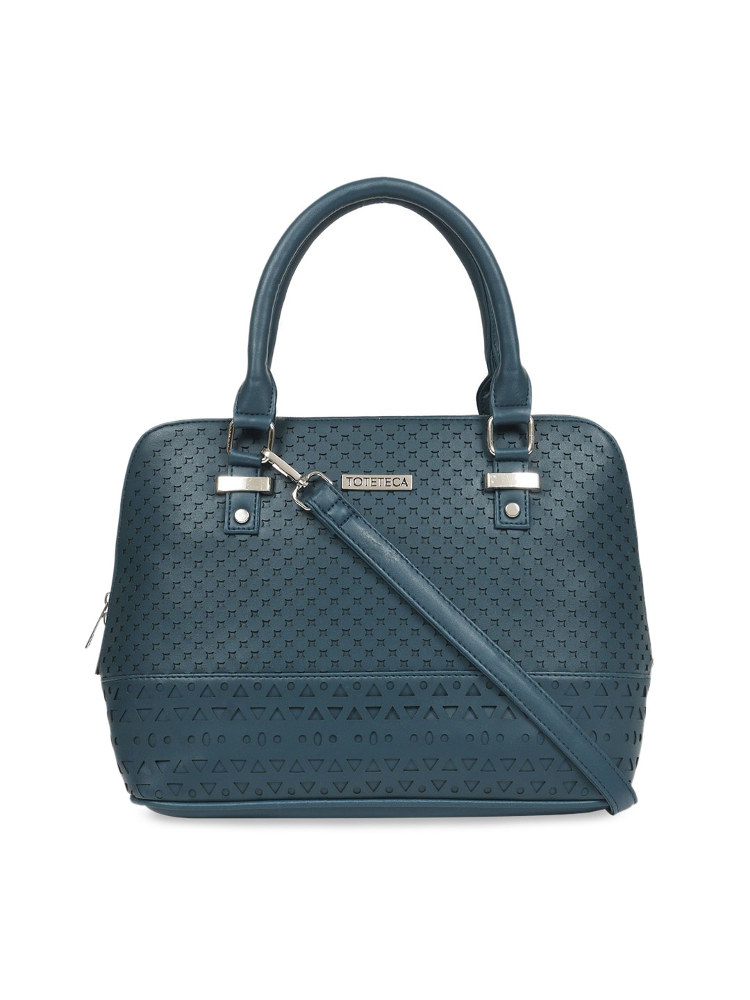 

Toteteca Blue Textured Handheld Bag