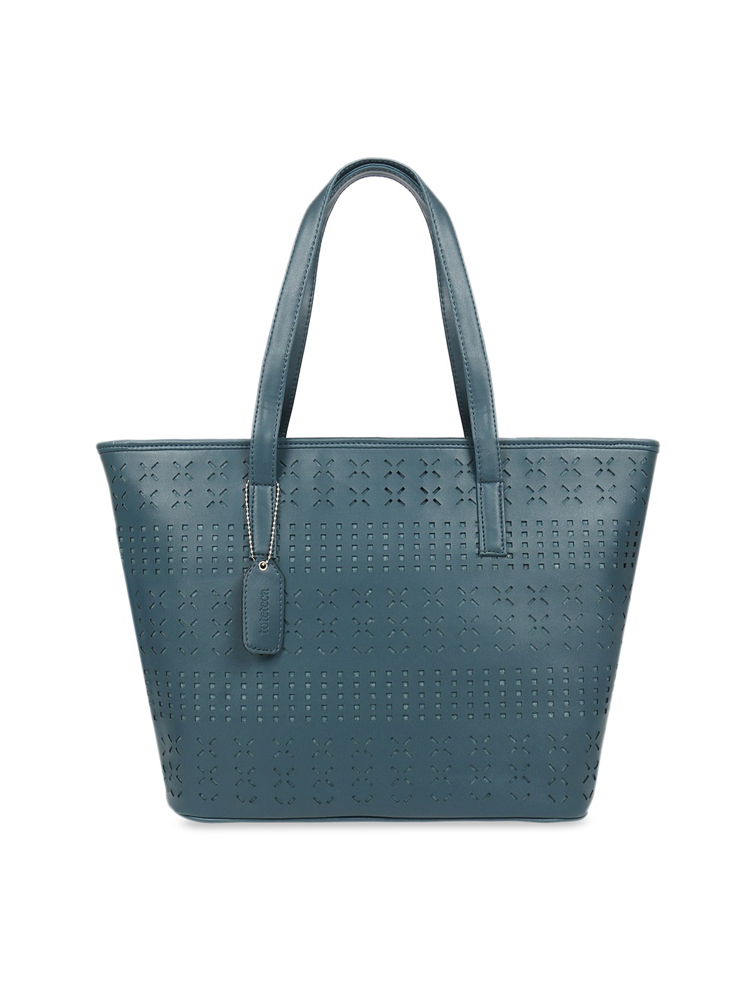 

Toteteca Teal Blue Self Design Shoulder Bag