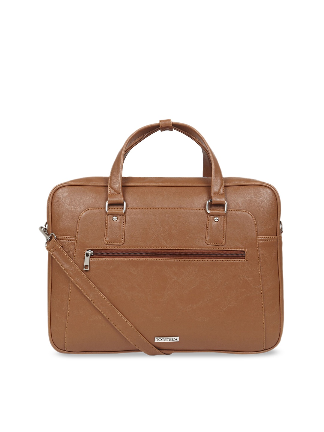 

Toteteca Unisex Tan Brown Solid Laptop Bag