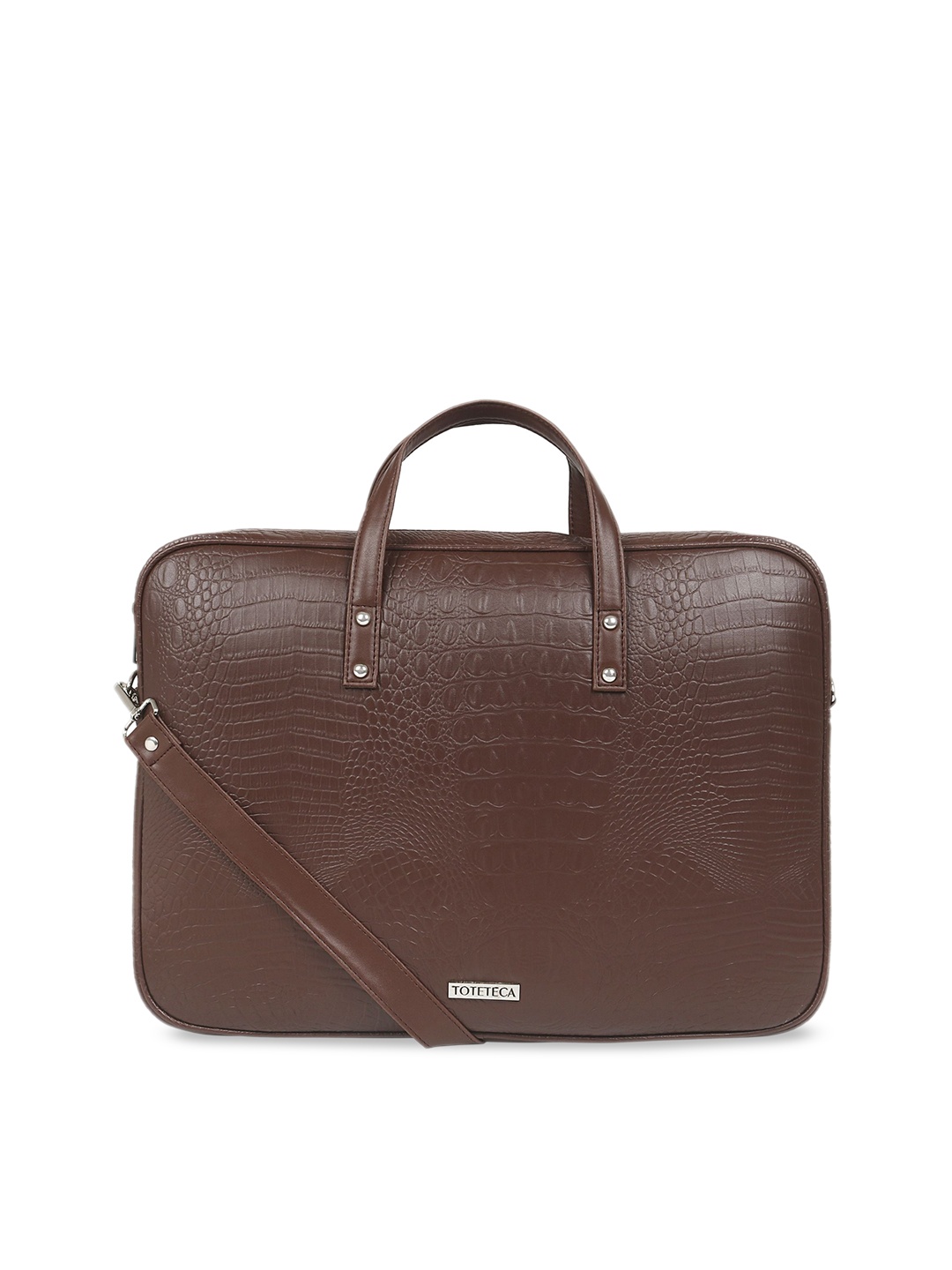 

Toteteca Women Brown Solid Laptop Bag