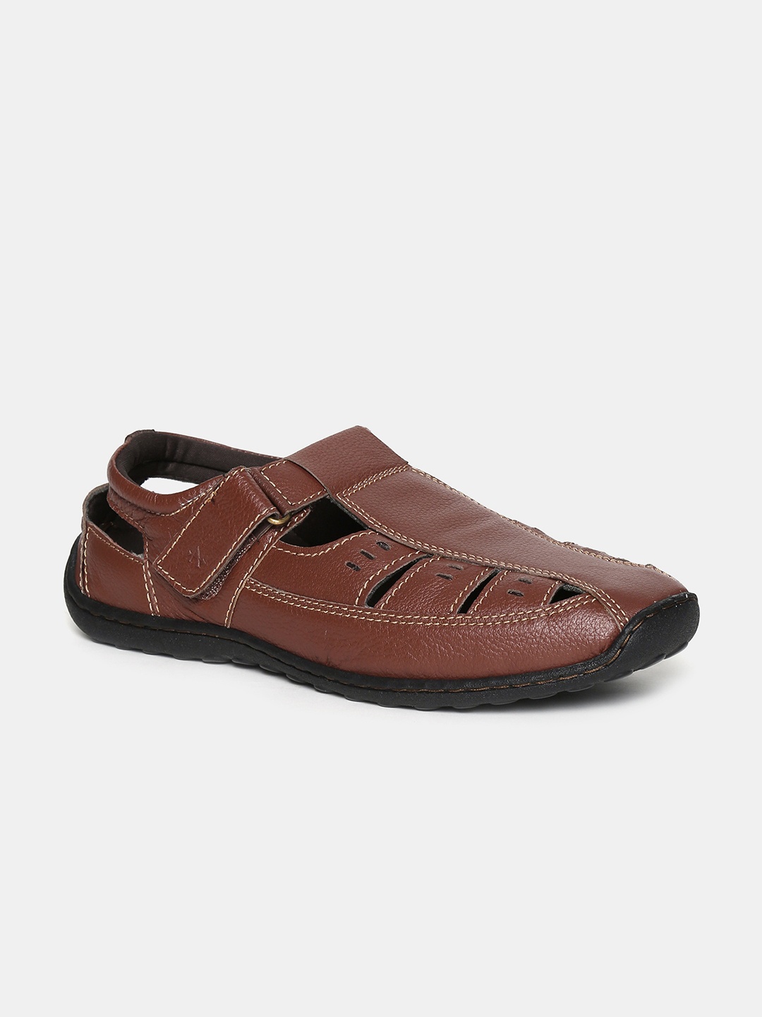 

Arrow Men Tan Brown Solid Leather Fisherman Sandals