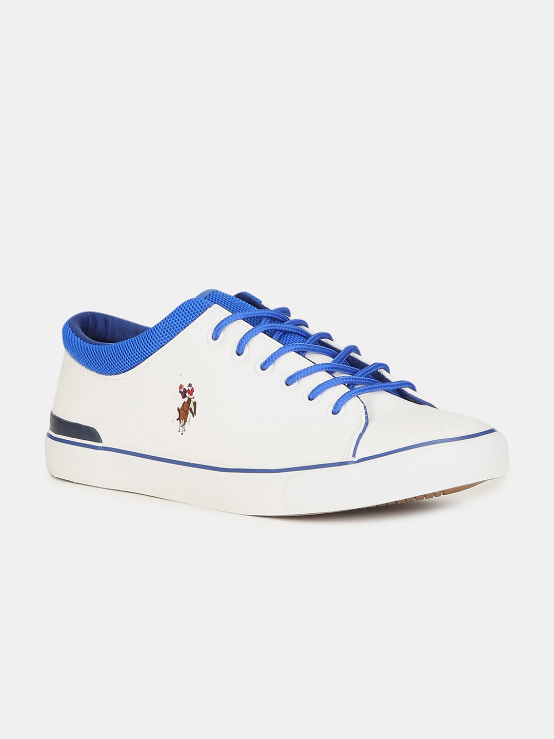 

U.S. Polo Assn. Men Off-White Leather Sneakers