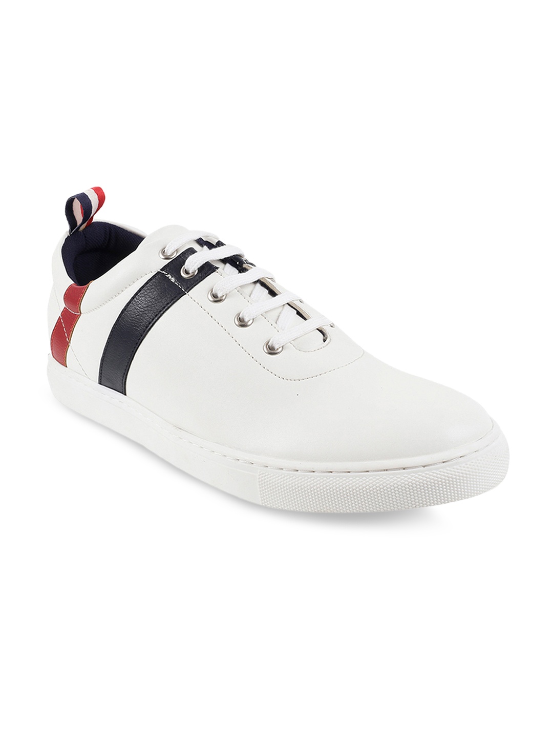 

Mochi Men White & Black Striped Sneakers