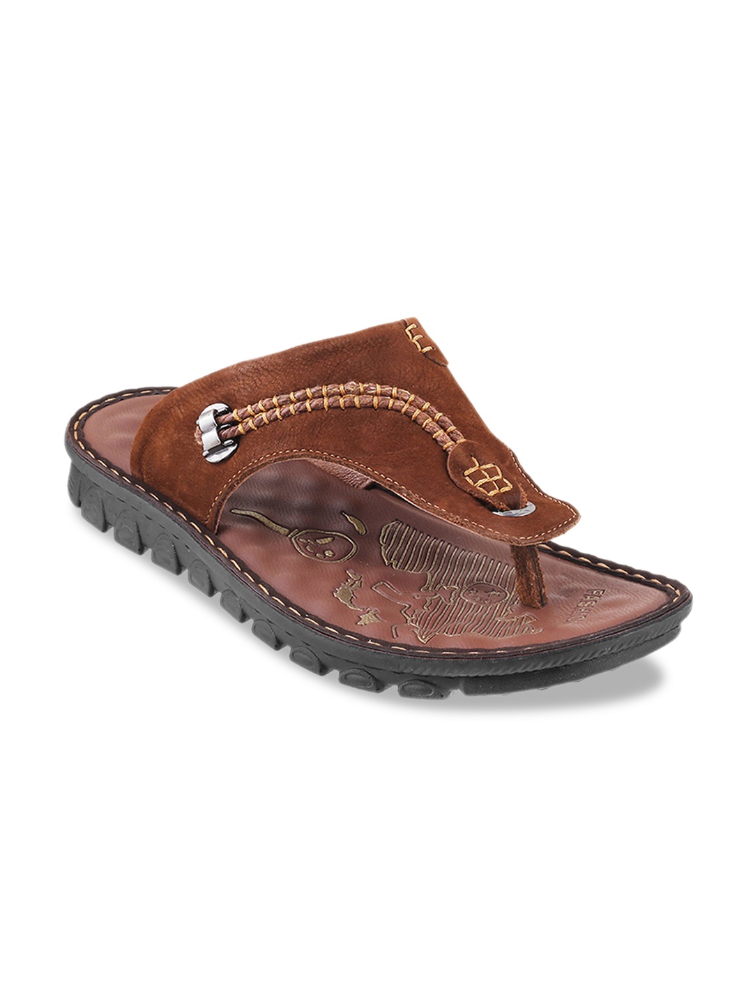 

Mochi Men Brown Comfort Sandals