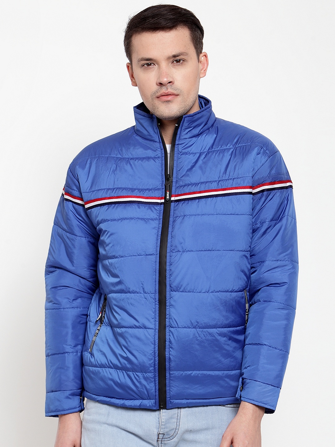 

VOXATI Men Blue Solid Puffer Jacket