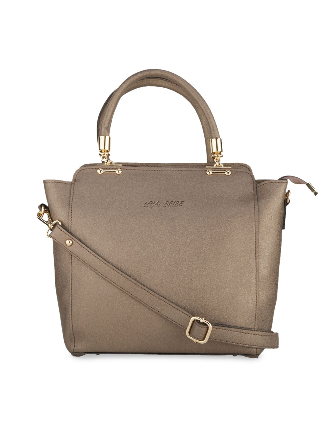 

LEGAL BRIBE Brown Solid Handheld Bag