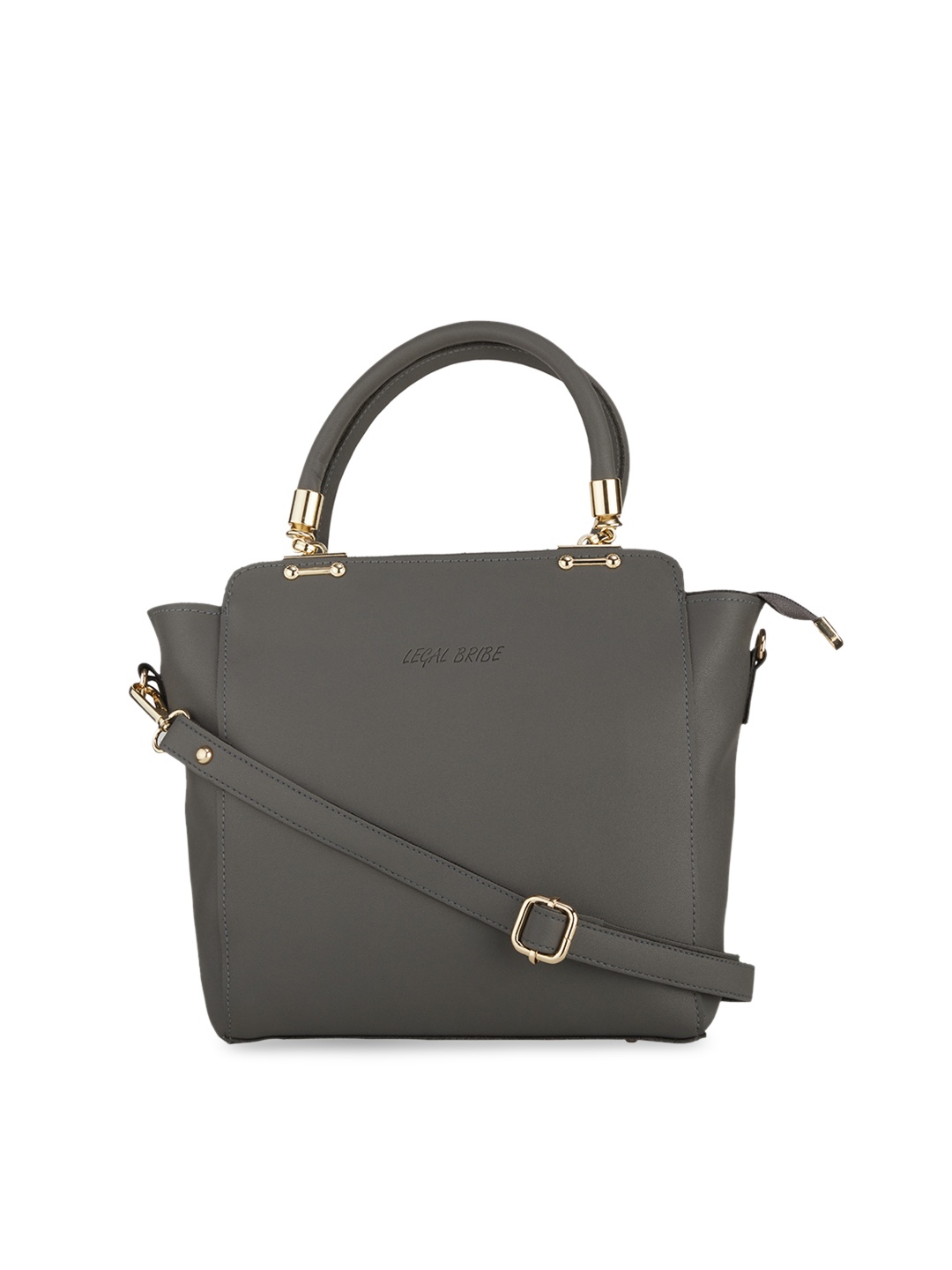 

LEGAL BRIBE Grey Solid Handbag