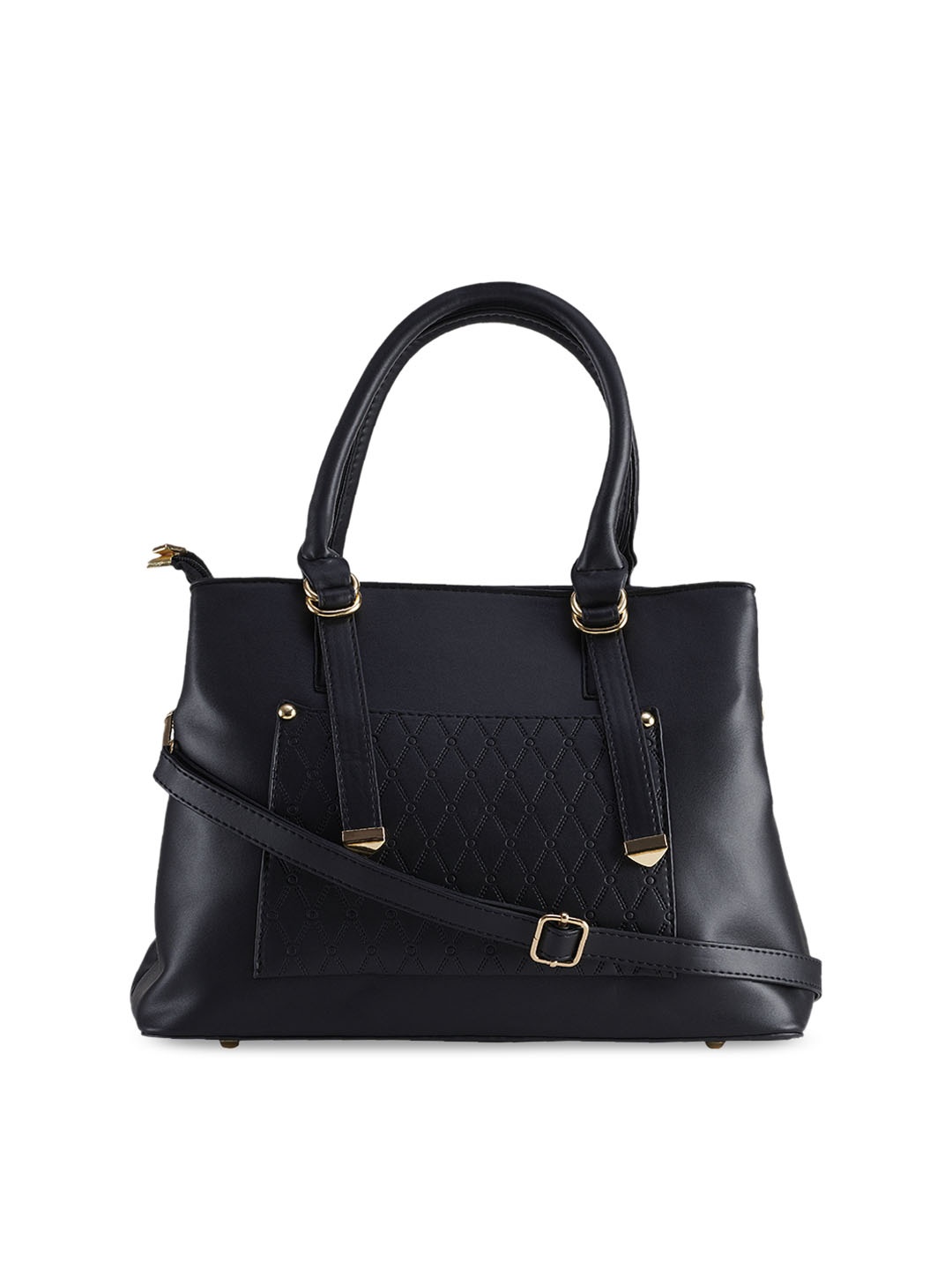 

LEGAL BRIBE Black Textured Handbag