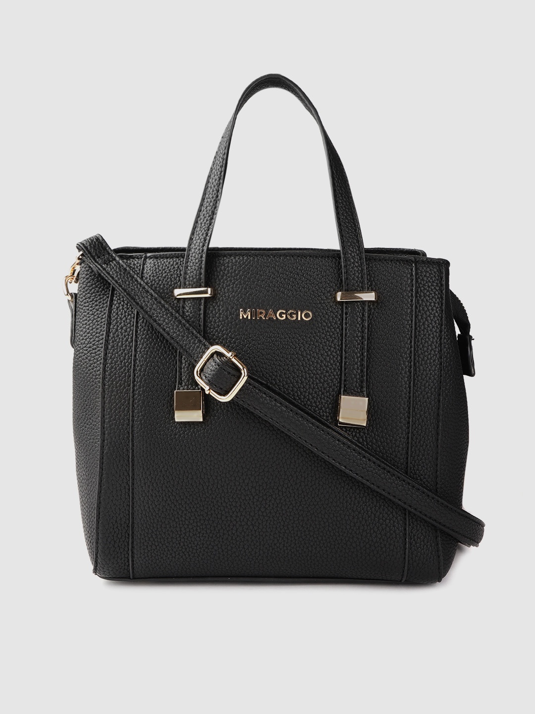 

MIRAGGIO Black Solid Handheld Bag