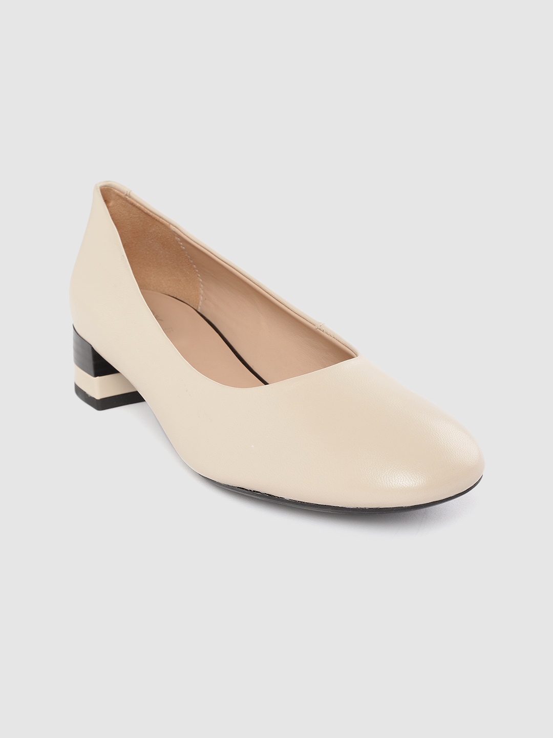 

Geox Women Beige Solid Leather Pumps