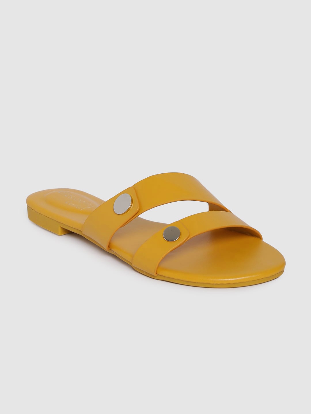 

DressBerry Women Yellow Solid Open Toe Flats