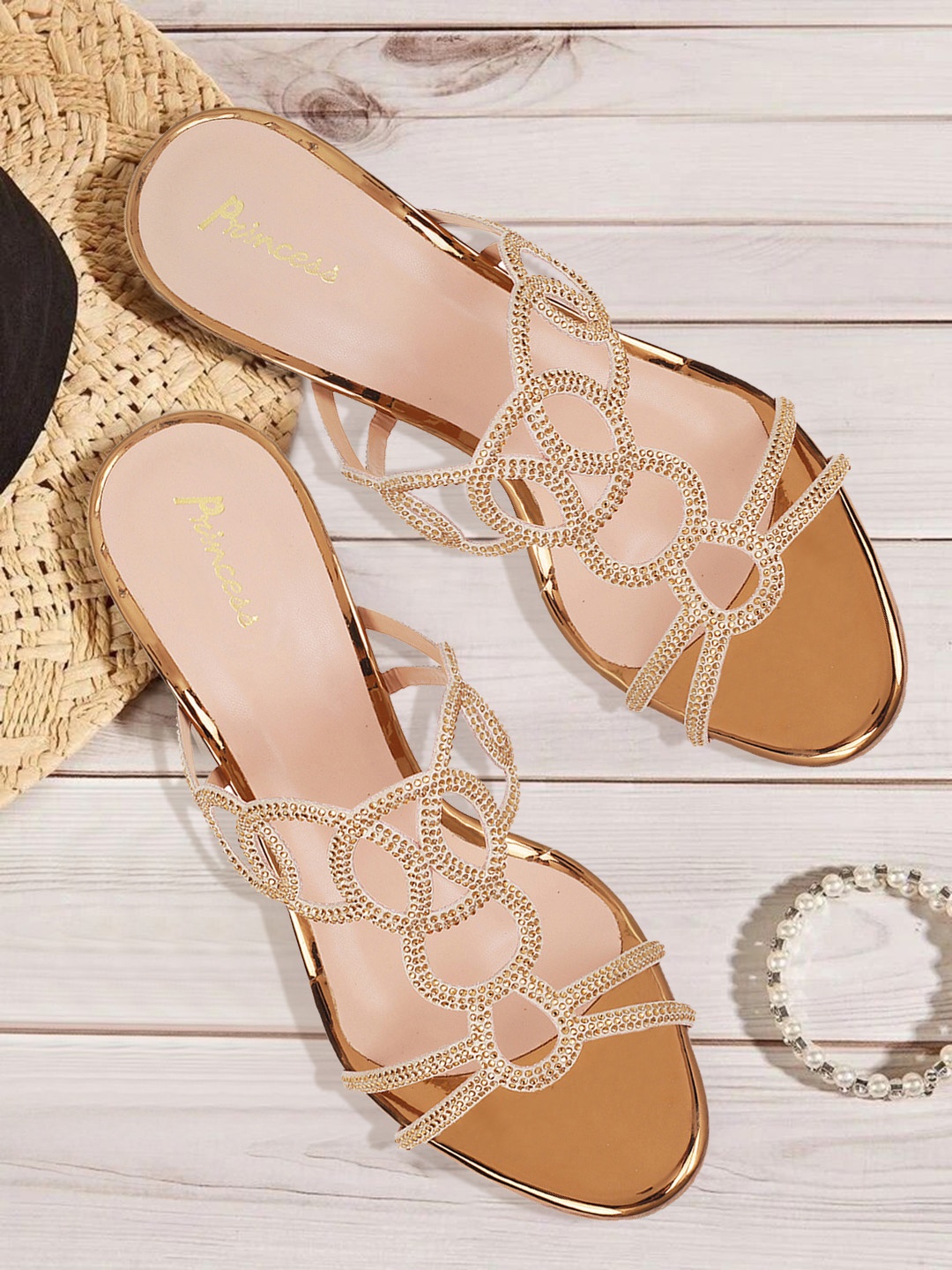 

Metro Women Gold-Toned Solid Heels