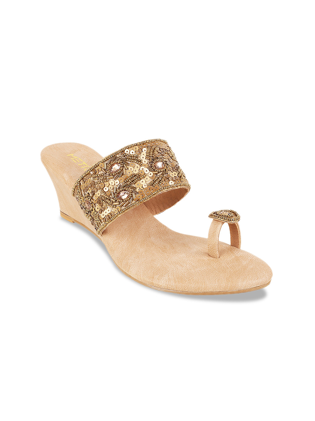 

Metro Women Gold-Toned Solid Heels