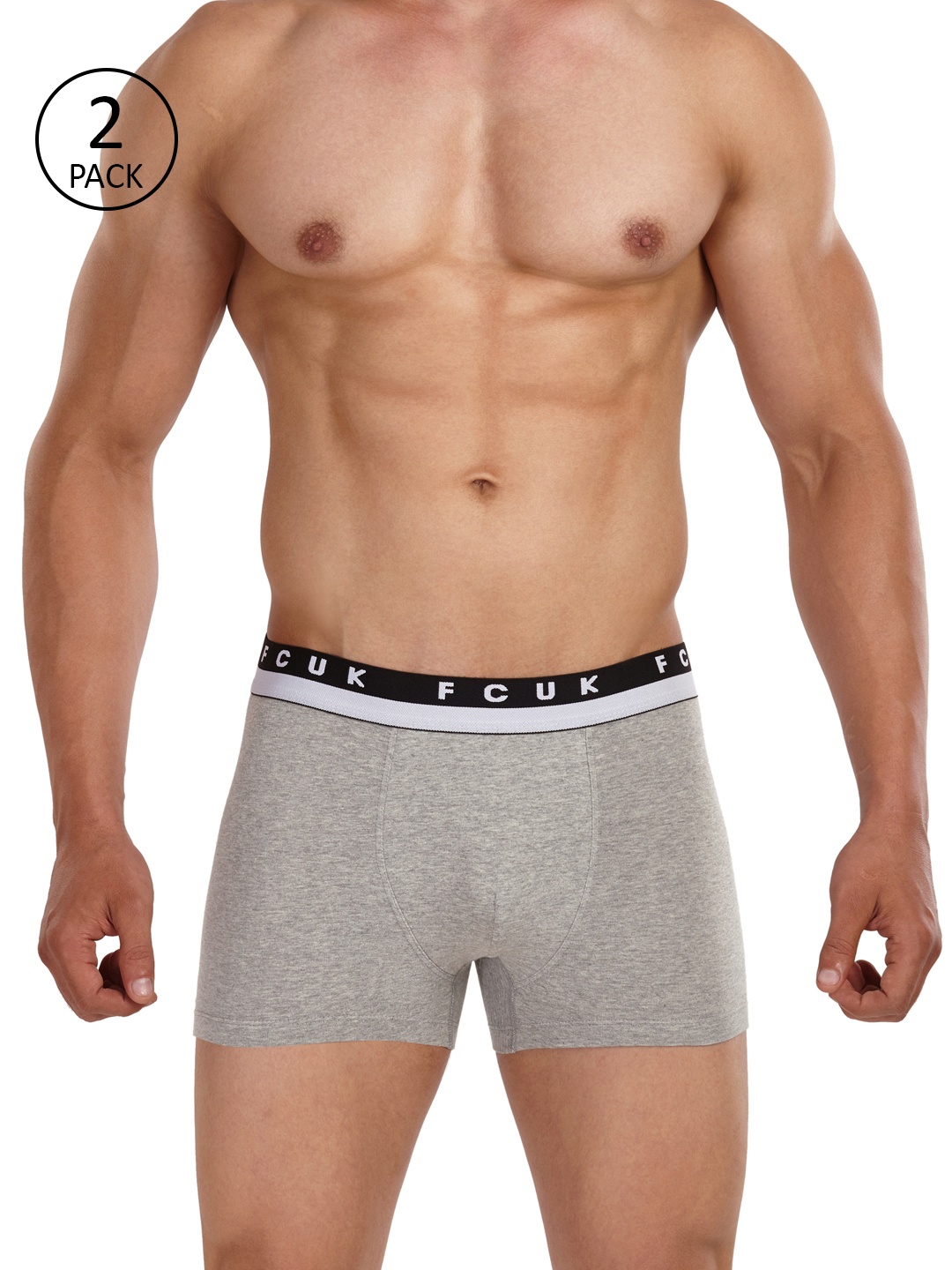 

FCUK Men Pack Of 2 Grey Marquee Trunks