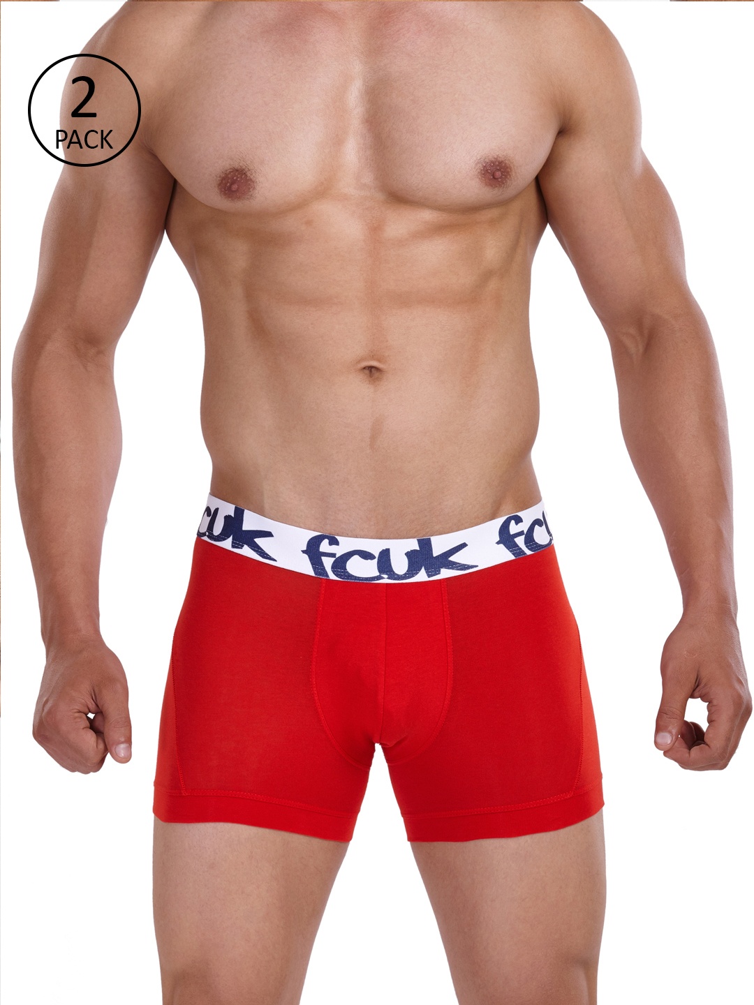 

FCUK Underwear Men Red Pack of 2 Graffiti Trunks