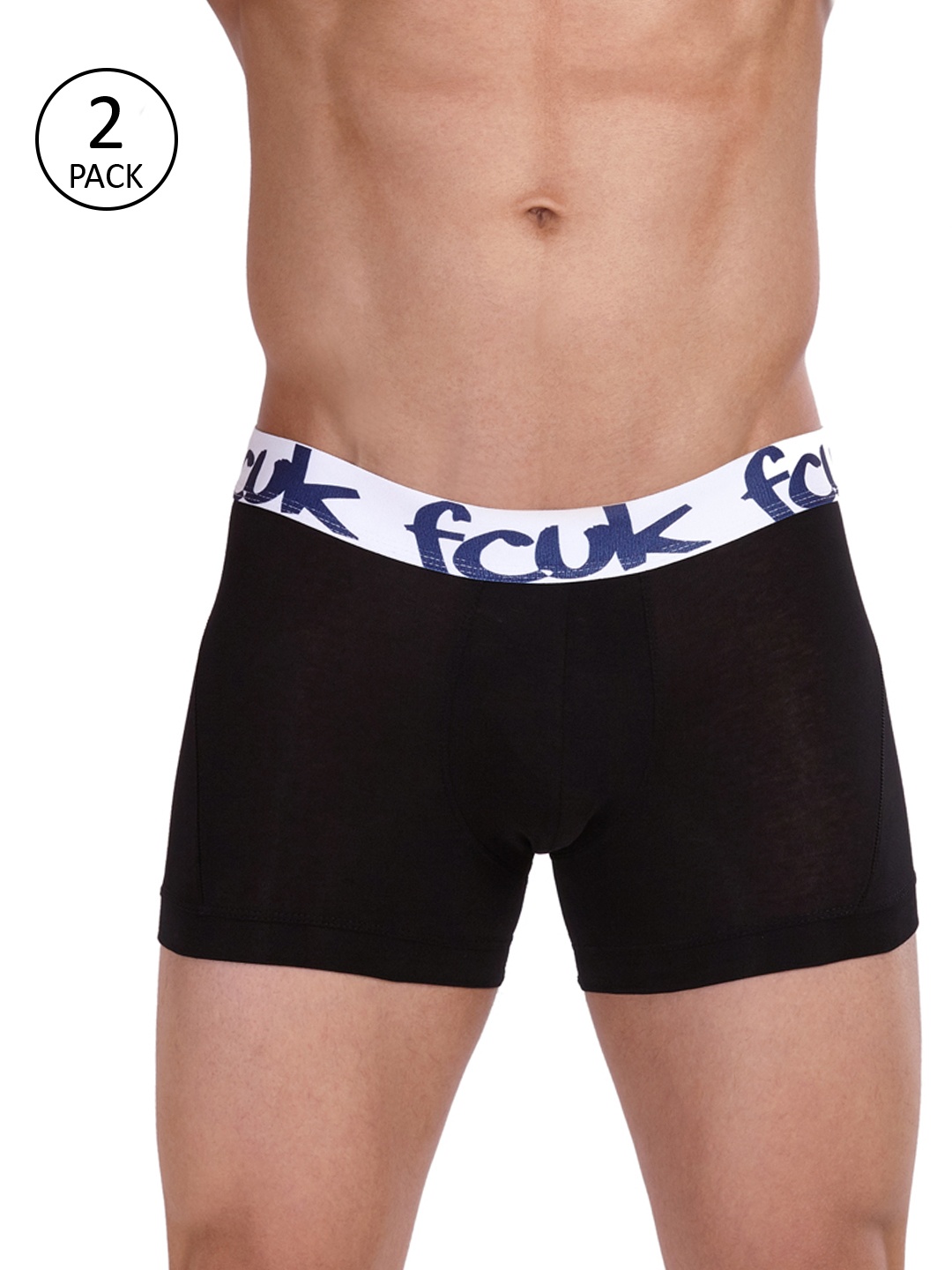 

FCUK Pack of 2 Black Graffiti Trunks