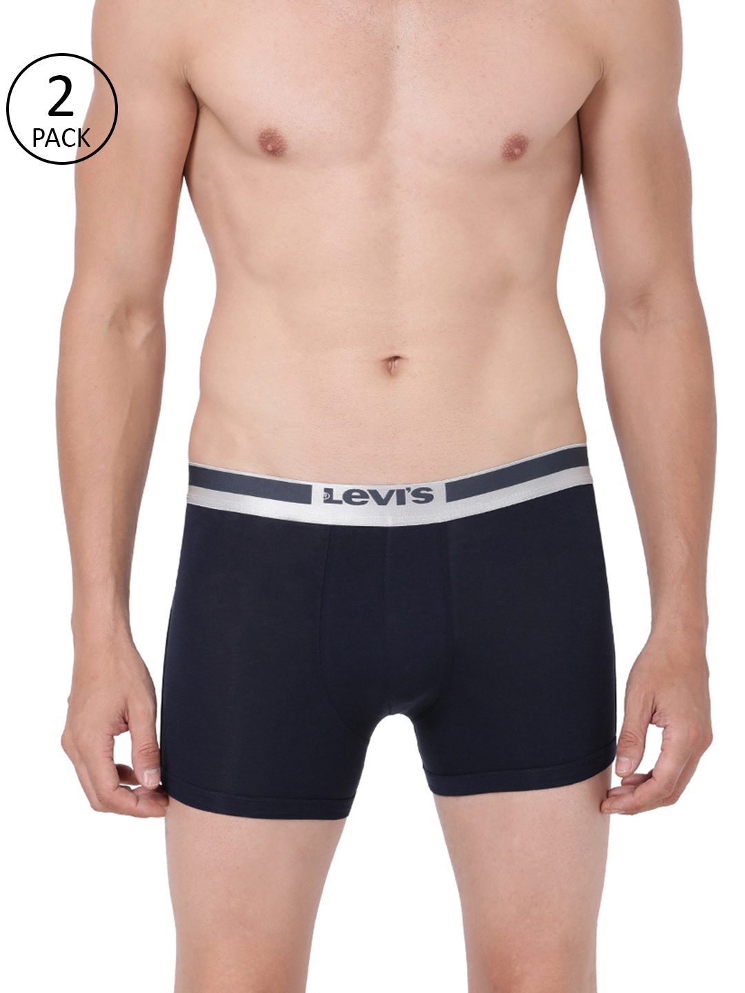 

Levis Men Pack of 2 Solid Trunks, Navy blue