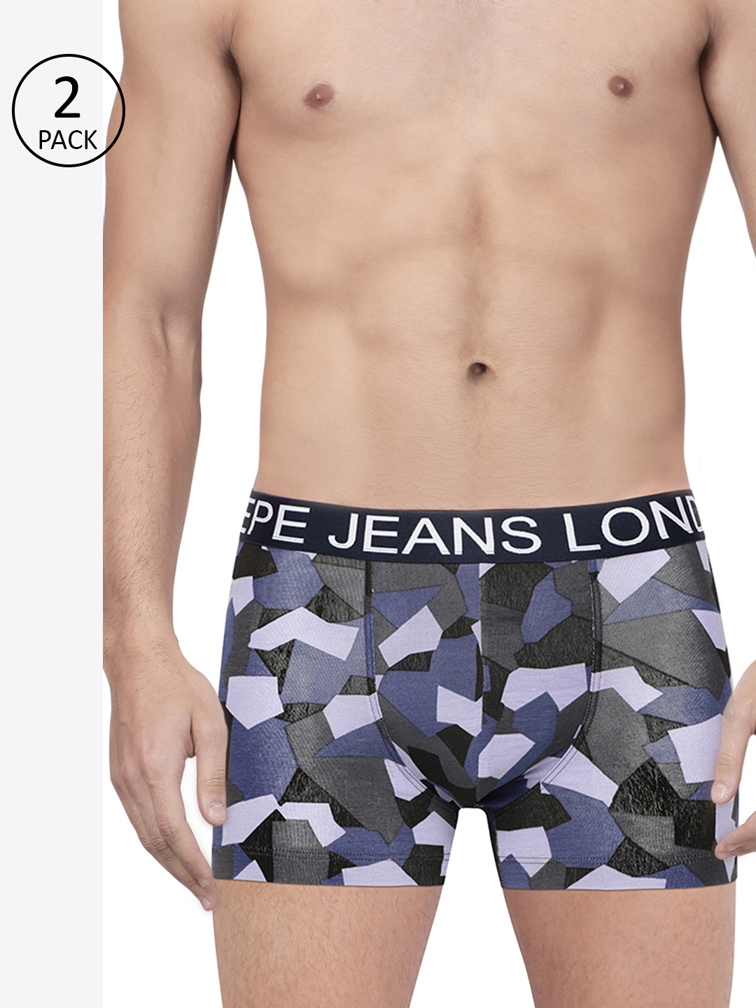 

Pepe Jeans Men Pack of 2 Printed Trend Trunk, Multi