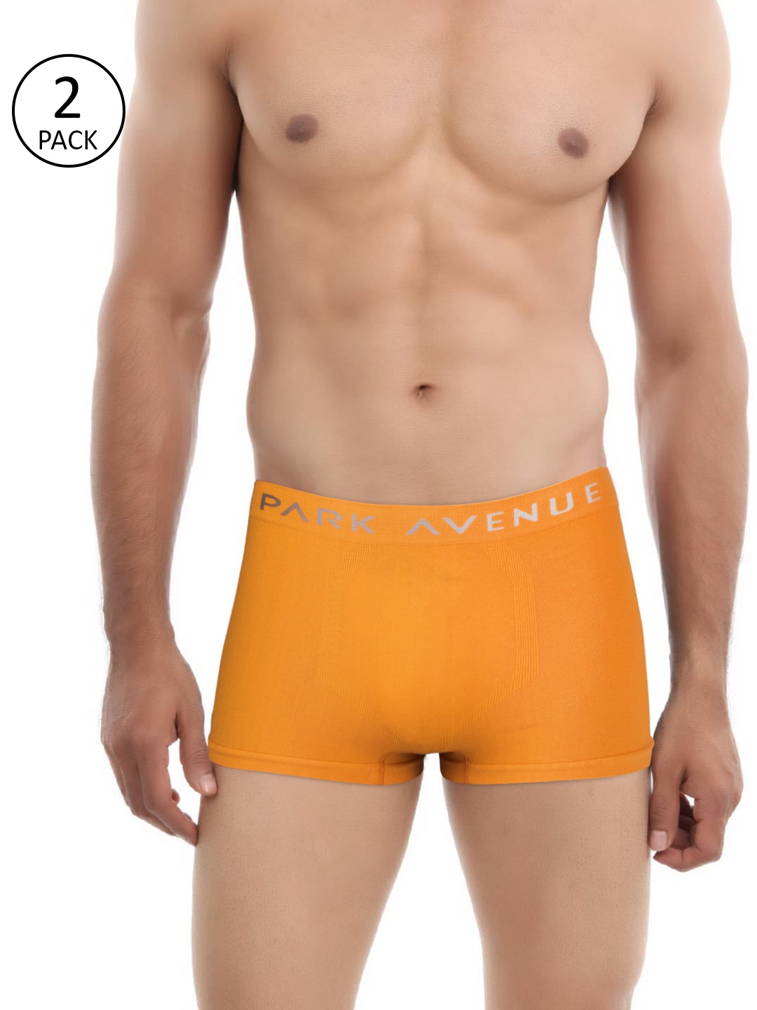 

Park Avenue Men Pack of 2 Solid Trunks, Orange