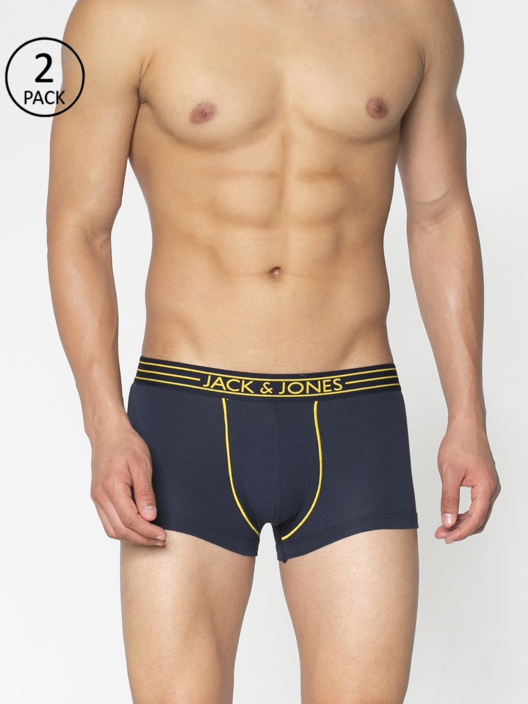 

Jack & Jones Men Pack of 2 Navy Blue Solid Trunks 8874223-2