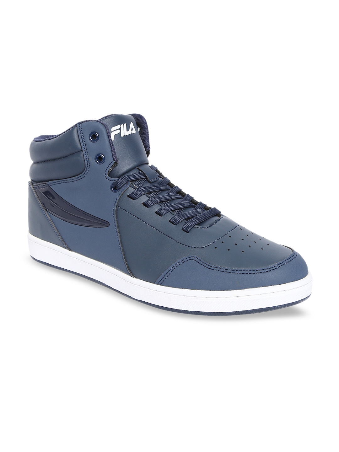 

FILA Men Blue Solid Mesh KELDO Mid-Top Sneakers