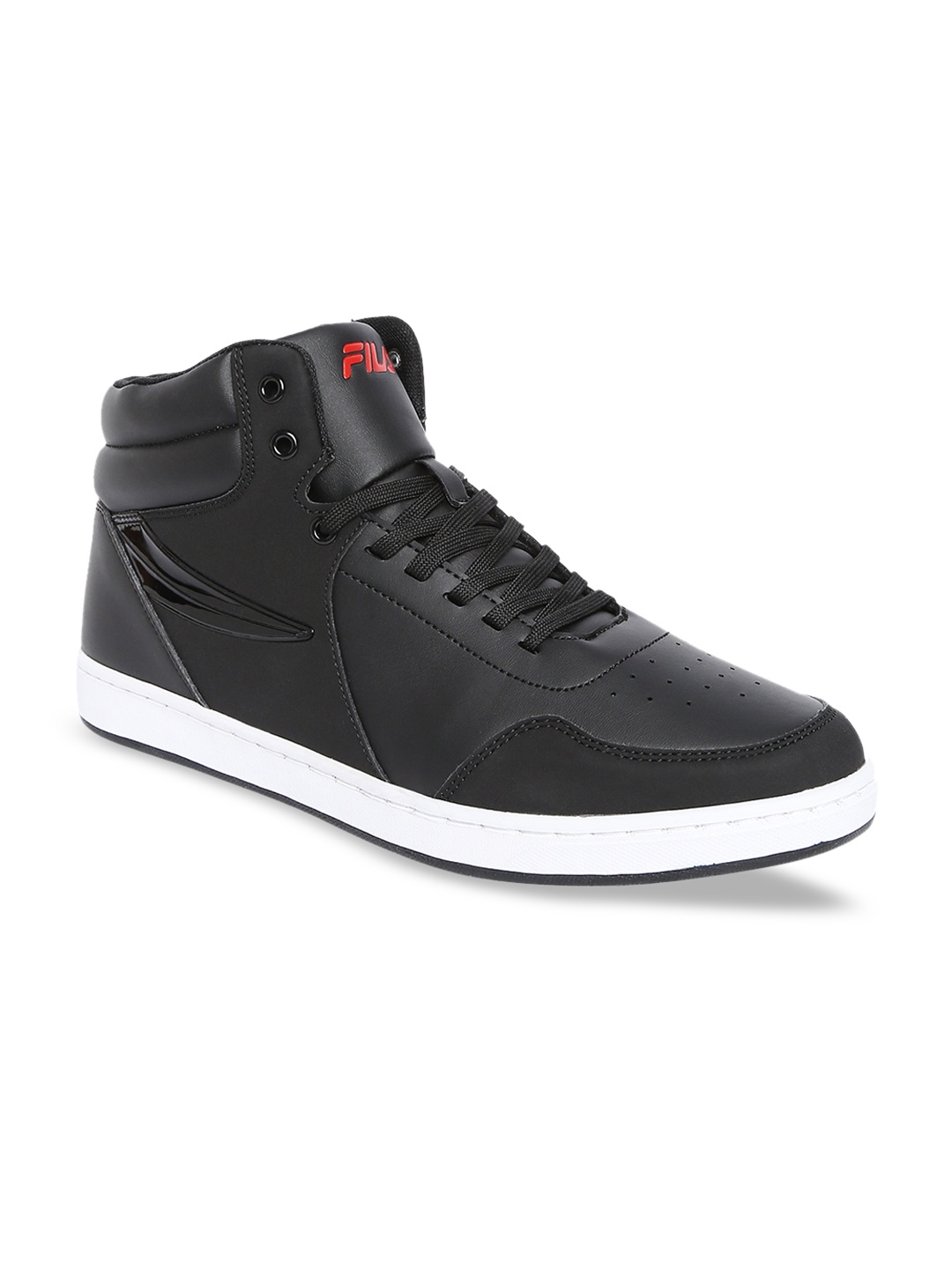 

FILA Men Black Solid Mesh Mid-Top KELDO Sneakers