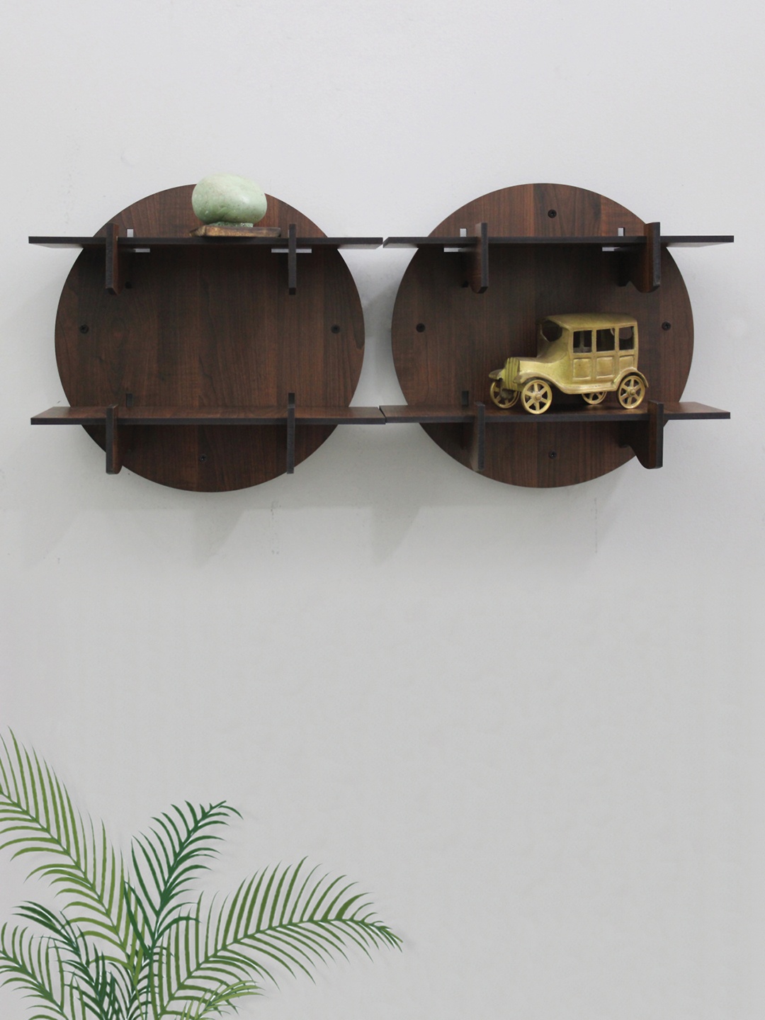 

RANDOM Brown Set of 2 MDF Wall Shelf