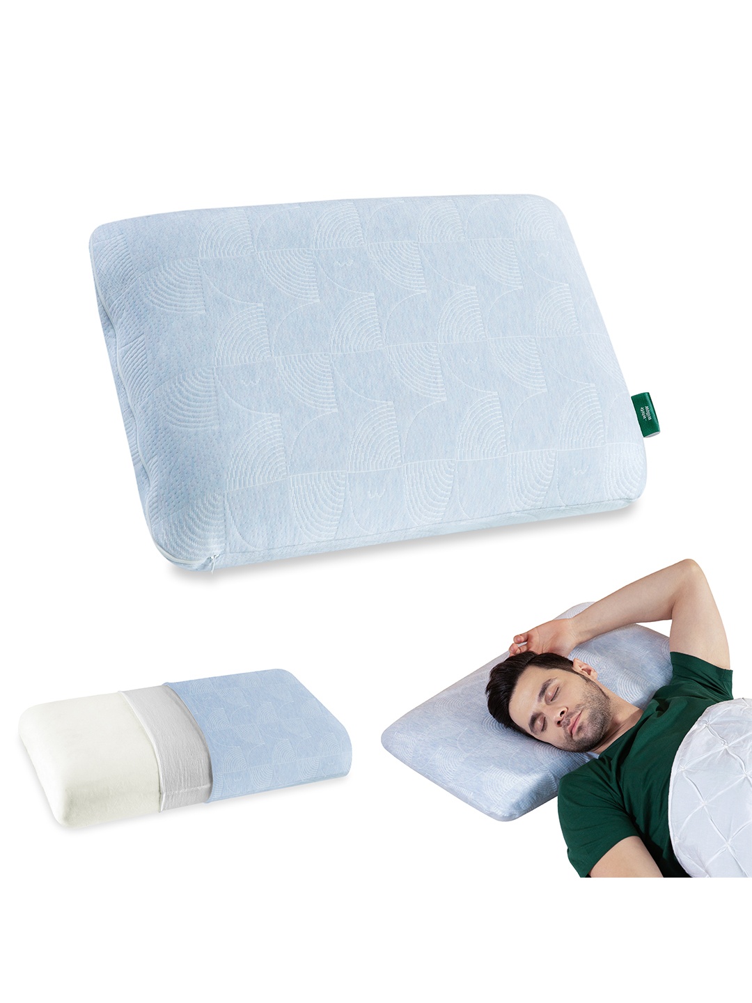

The White Willow White Regular Orthopedic Memory Foam Bed Pillow