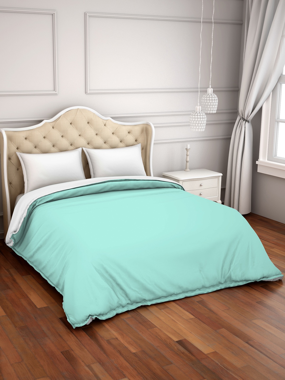 

SPACES Sea Green Hygro Solid AC Room 300 GSM Double Bed Comforter