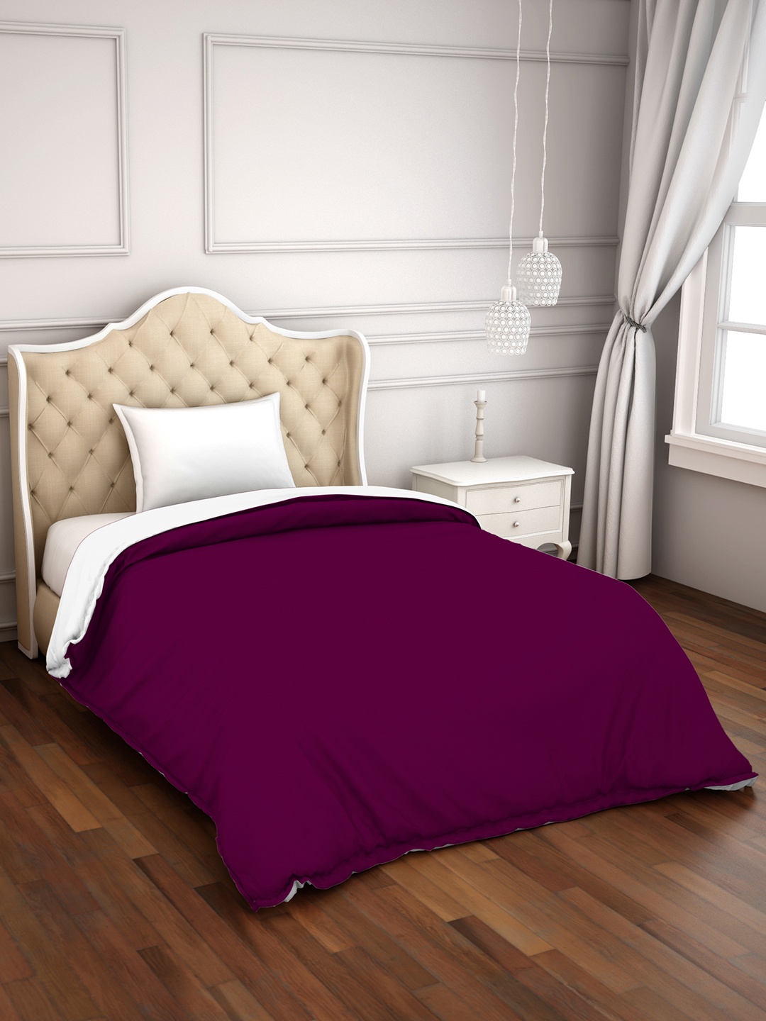 

SPACES Magenta Solid Hygro AC Room Hygro 300 GSM Single Bed Comforter